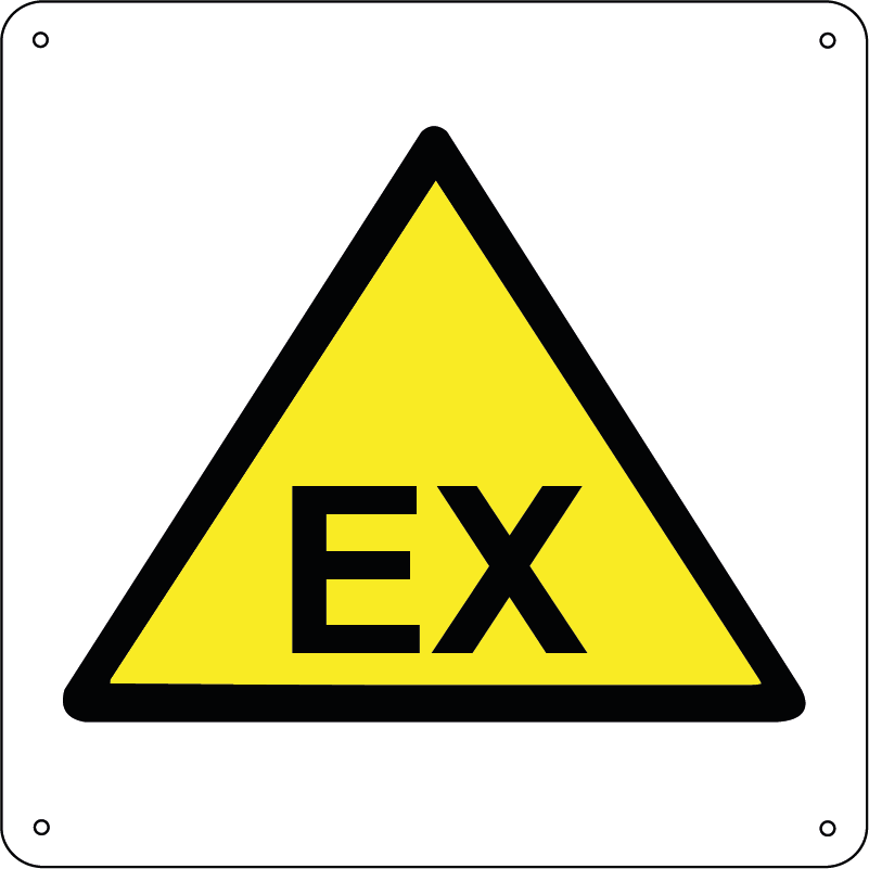 Pericolo esplosione quadrato