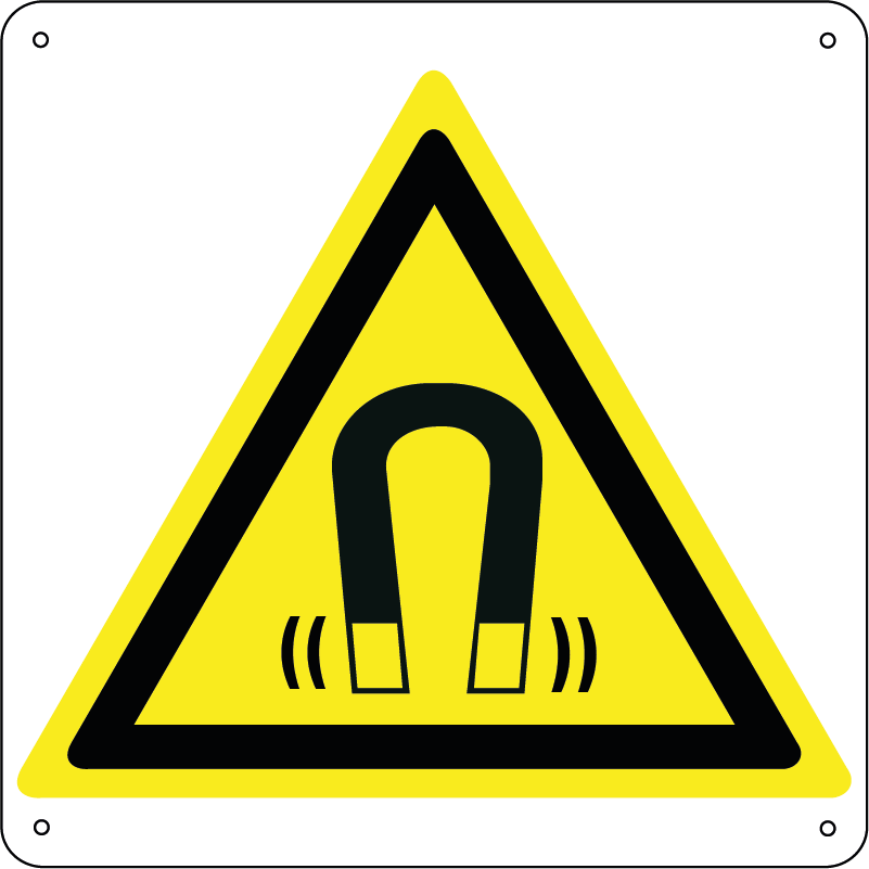 Pericolo campo magnetico quadrato