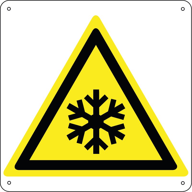 Pericolo bassa temperatura - Condizioni di congelamento quadrato