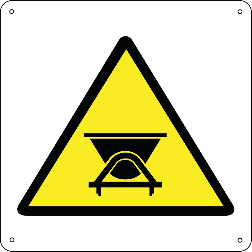 Pericolo veicoli su rotaia quadrato