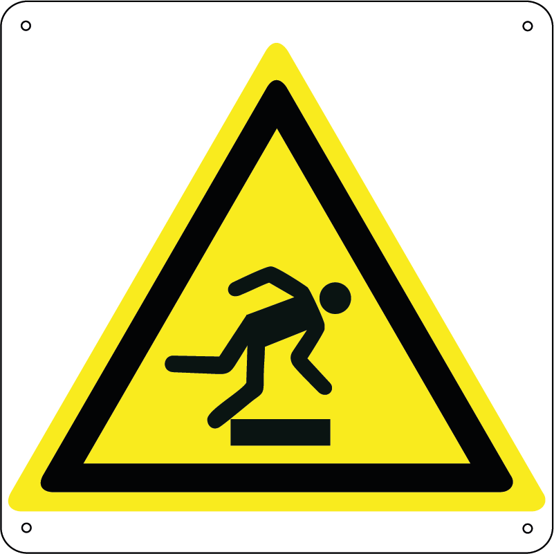 Pericolo ostacolo in basso quadrato