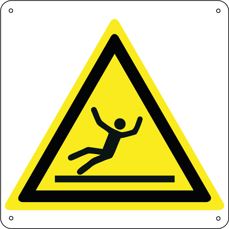 Pericolo superficie scivolosa quadrato