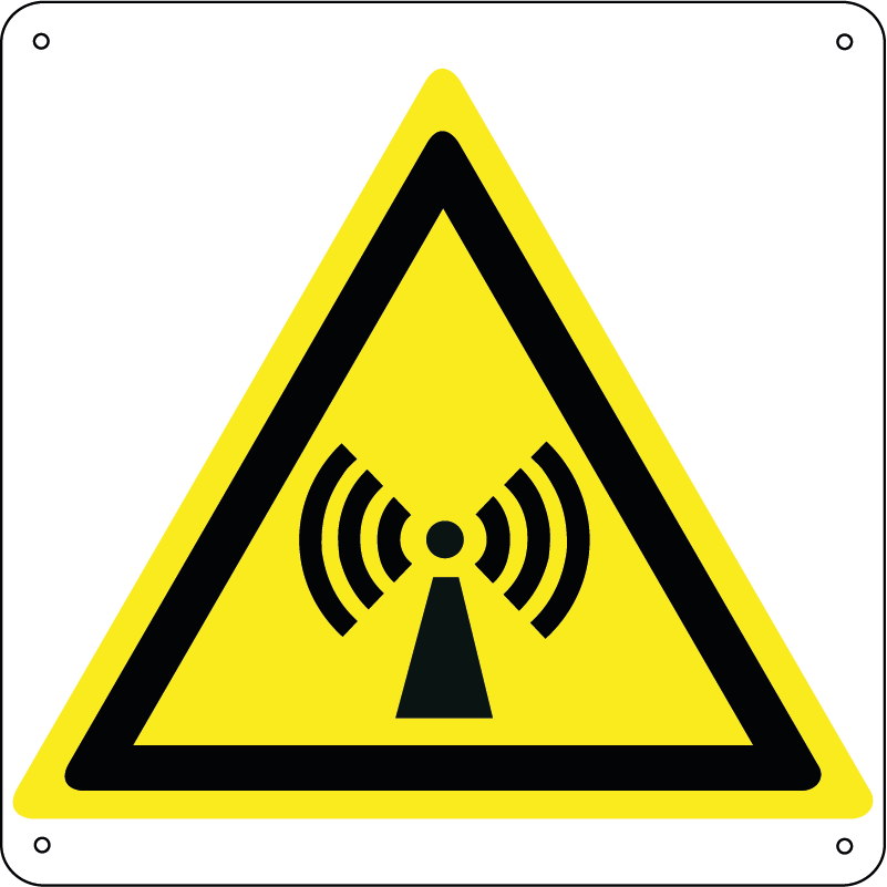 Pericolo radiazioni non ionizzanti quadrato