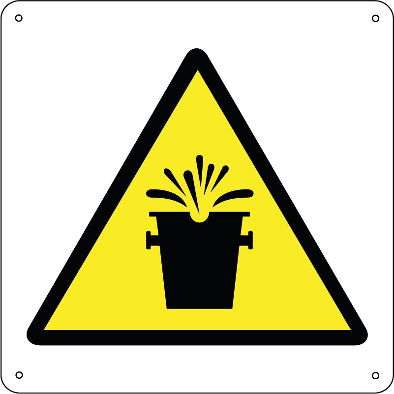 Pericolo spruzzi incandescenti quadrato