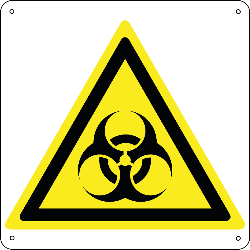 Pericolo rischio biologico quadrato