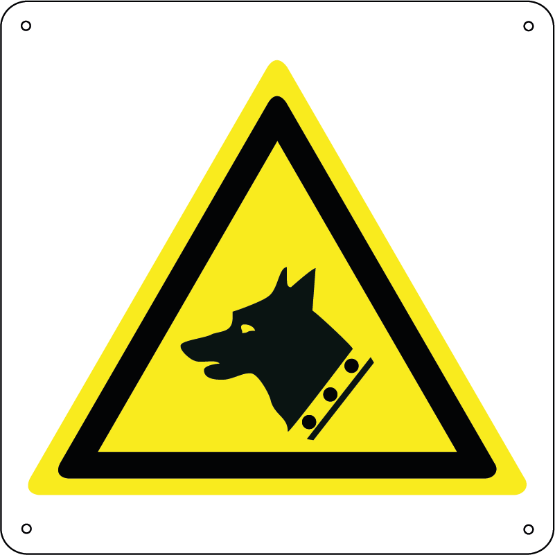 Pericolo cane da guardia quadrato