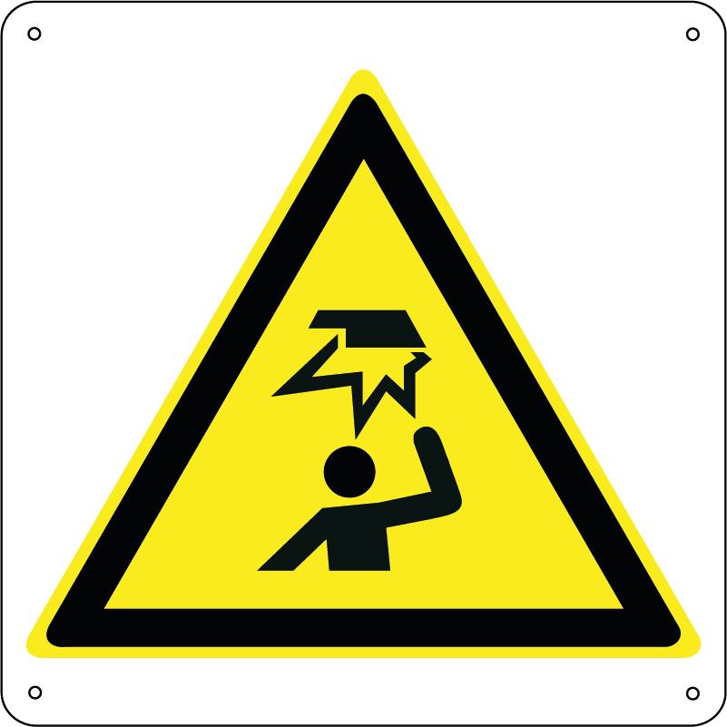 Pericolo ostacolo in alto quadrato