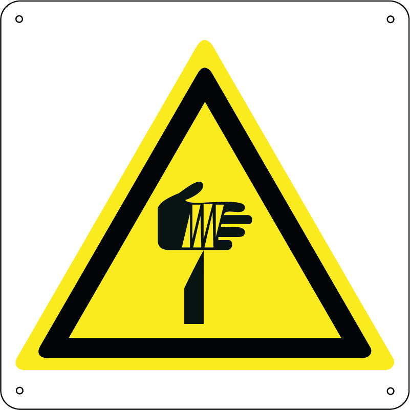 Pericolo oggetto affilato quadrato