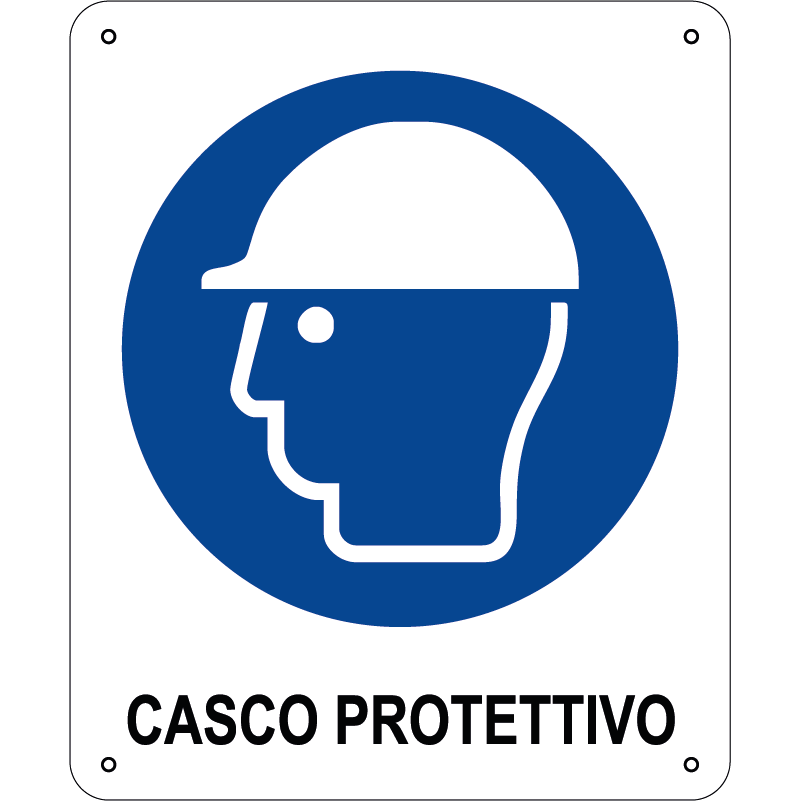 Casco protettivo verticale
