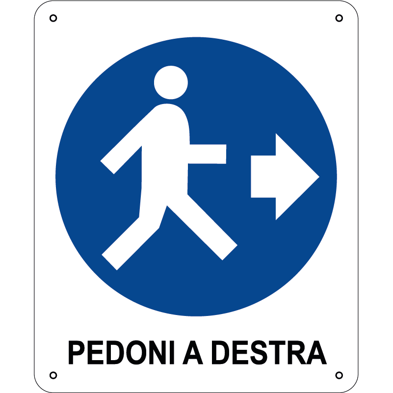 Pedoni a destra verticale