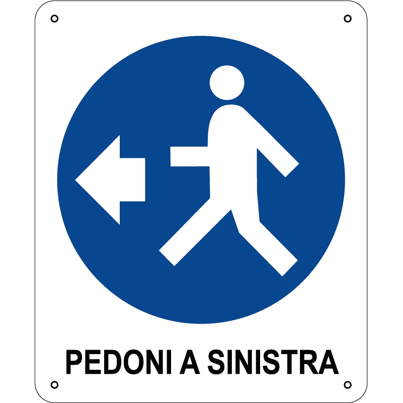 Pedoni a sinistra verticale