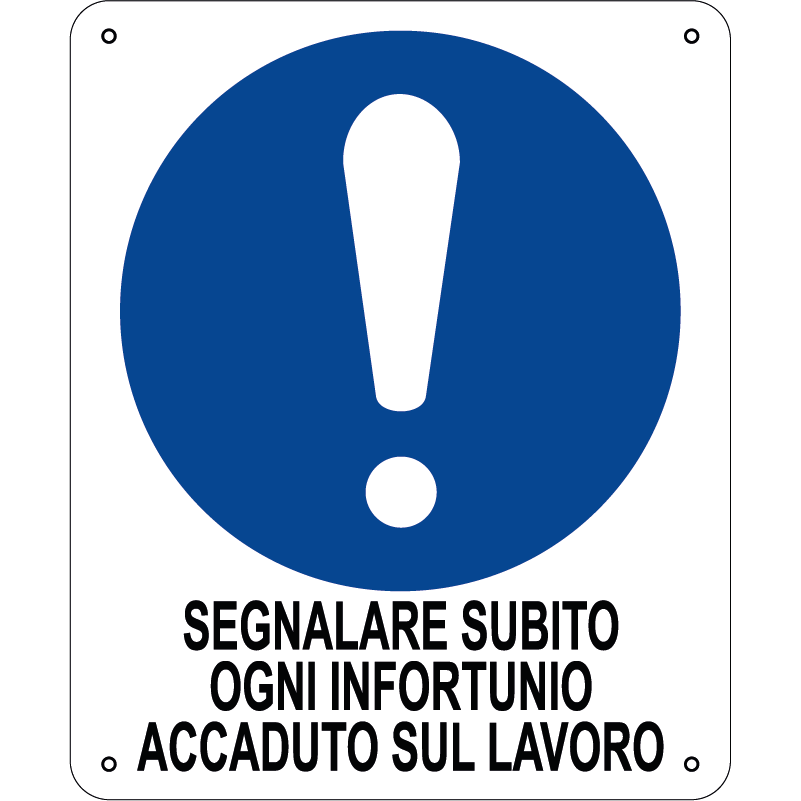 Segnalare subito ogni infortuno accaduto sul lavoro verticale
