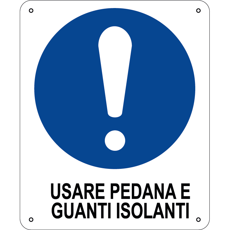 Usare pedana e guanti isolanti verticale