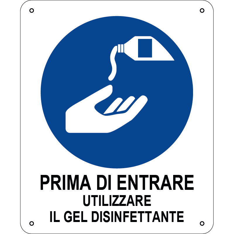 Prima di entrare utilizzare il gel disinfettante