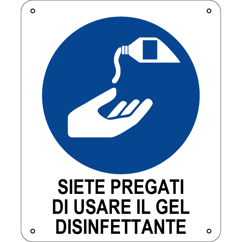 Siete pregati di usare il gel disinfettante