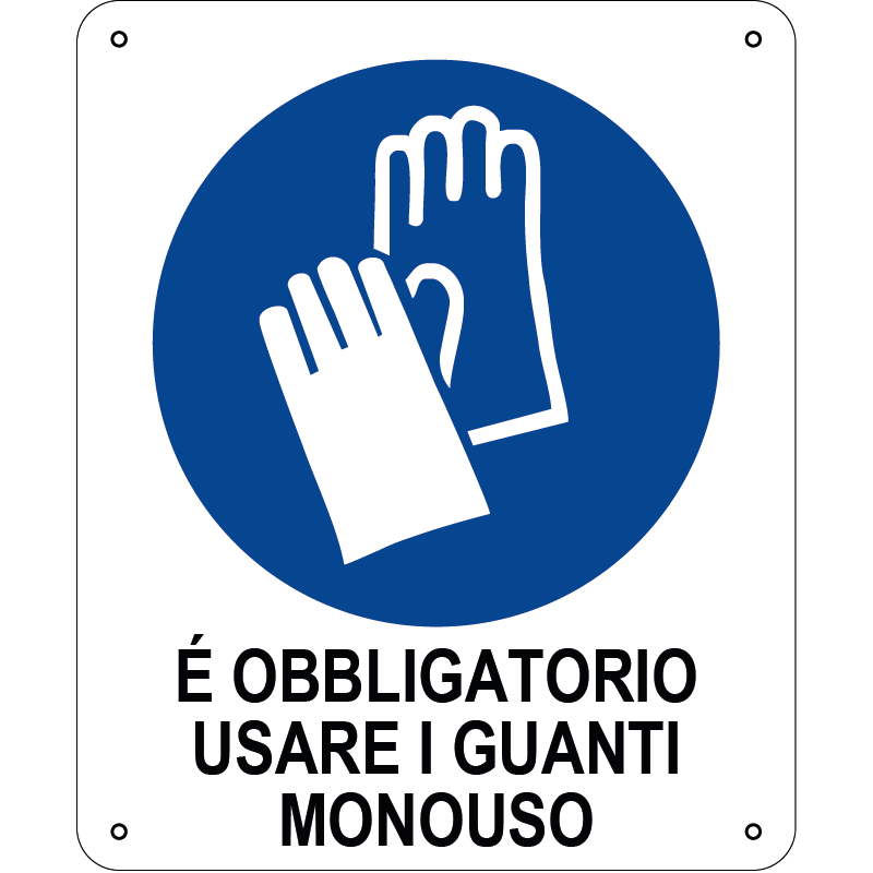 E' obbligatorio usare i guanti monouso