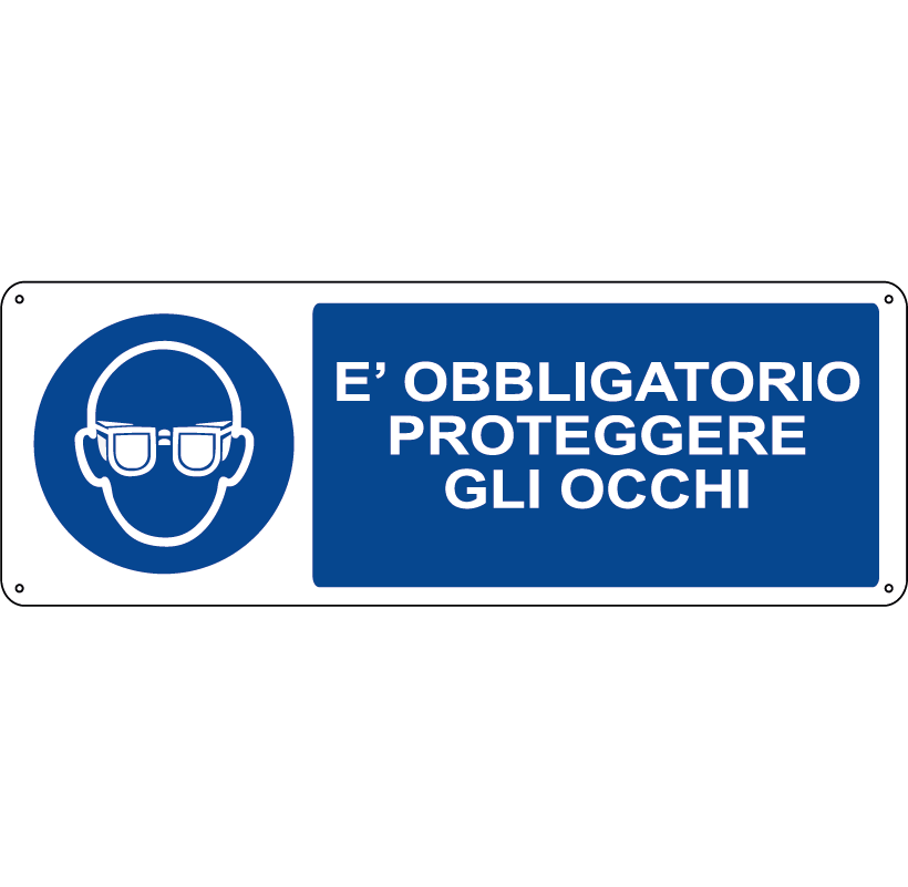 E' obbligatorio proteggere gli occhi orizzontale