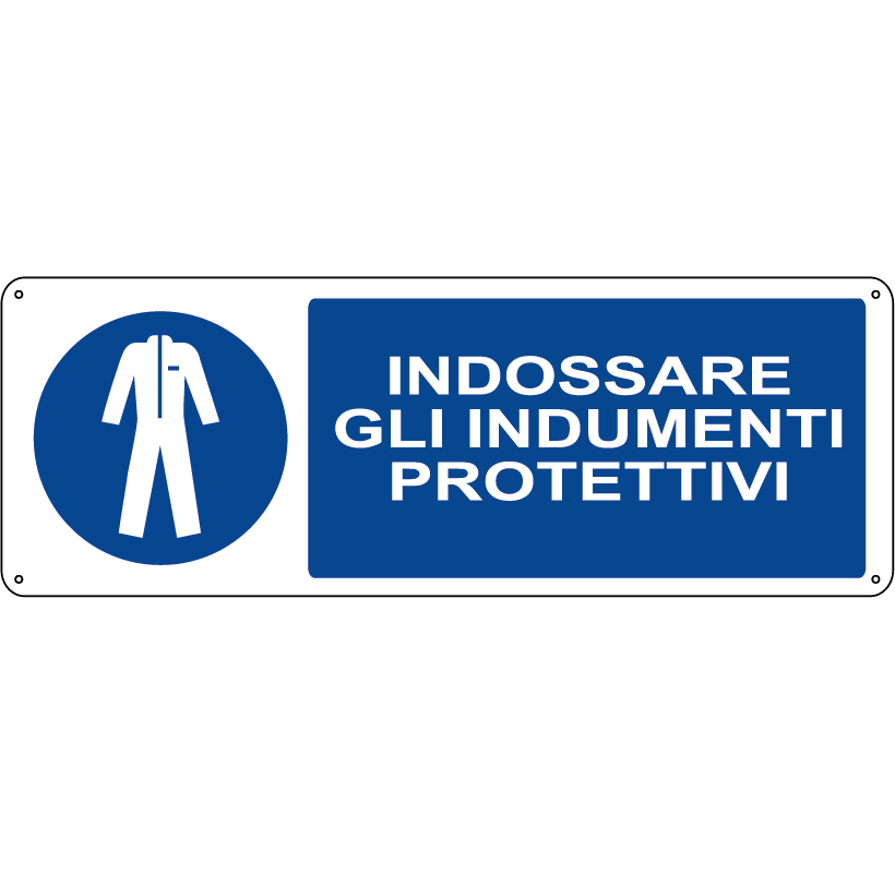 Indossare gli indumenti protettivi orizzontale