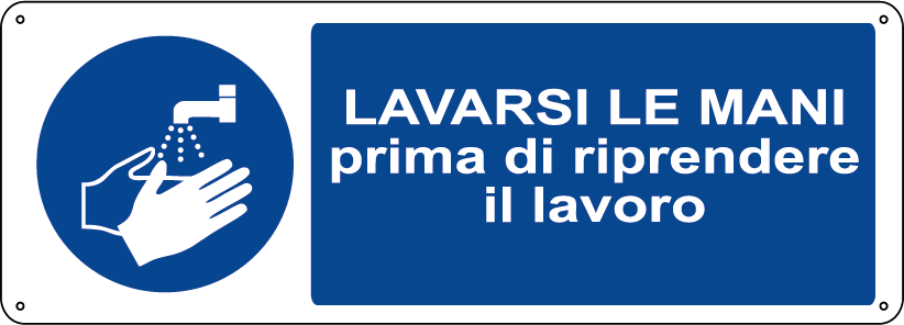 Lavarsi le mani prima di riprendere il lavoro orizzontale