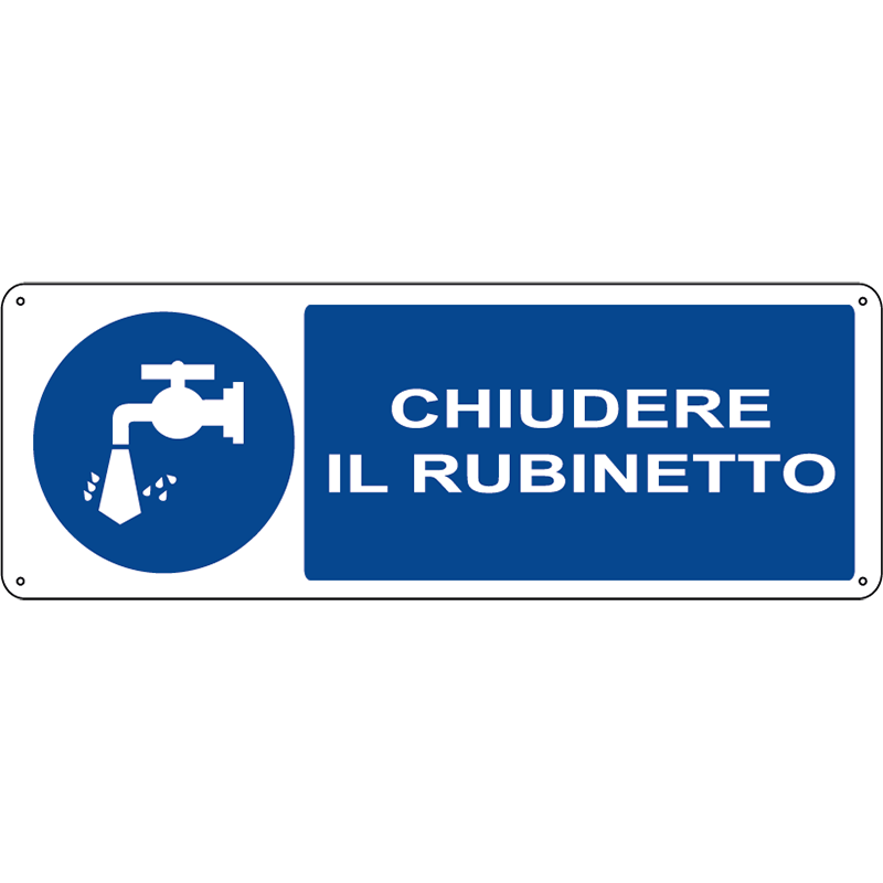 Chiudere il rubinetto orizzontale