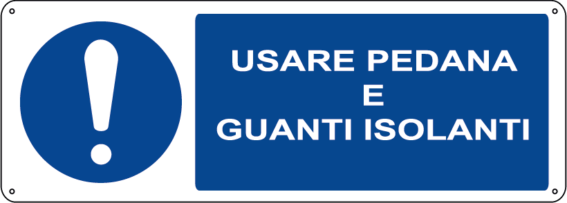 Usare pedana e guanti isolanti orizzontale