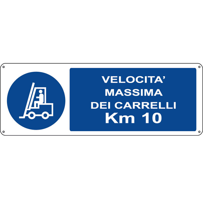 Velocità massima dei carrelli km 10 orizzontale
