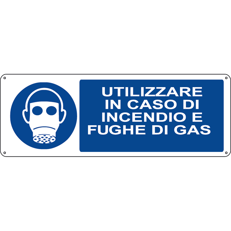Utilizzare in caso di incendio e fughe di gas orizzontale