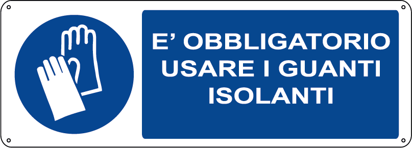 E' obbligatorio usare i guanti isolanti orizzontale