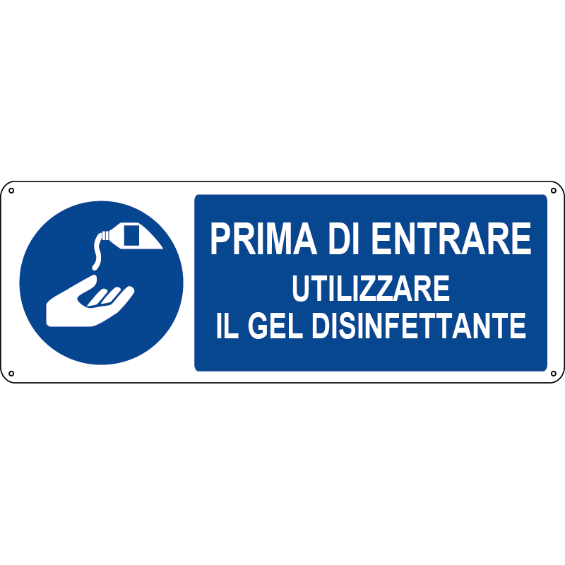 Prima di entrare utilizzare il gel disinfettante