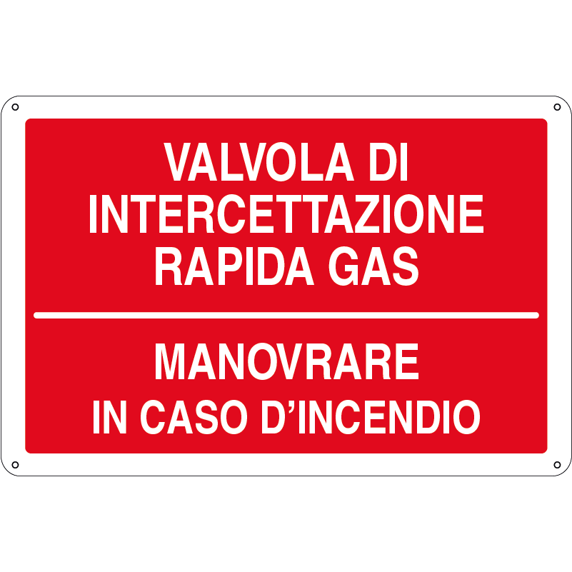 Valvola di intercettazione rapida gas - Manovrare in caso d'incendio