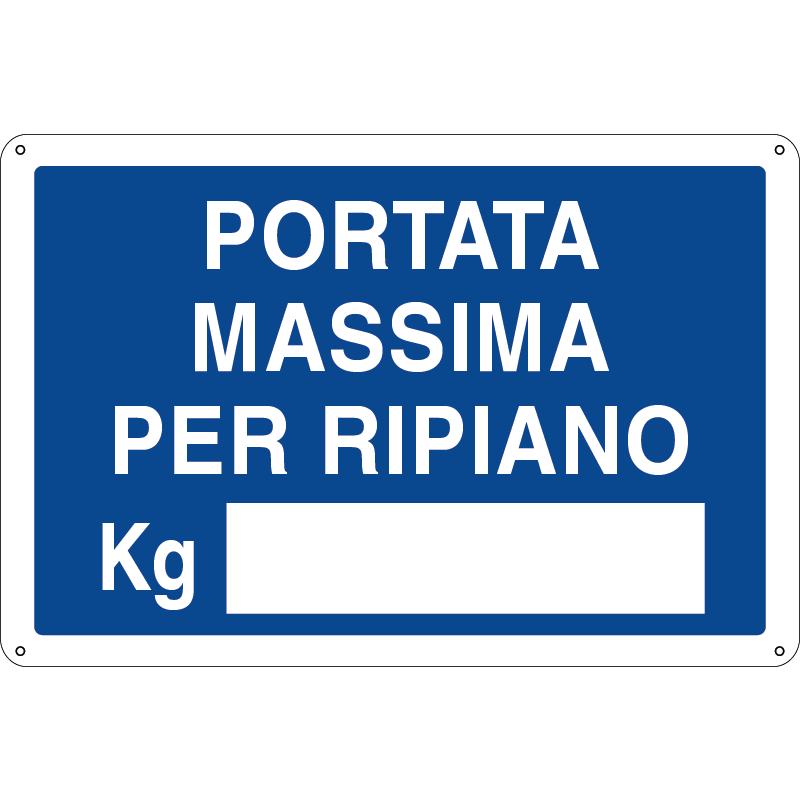 Portata massima per ripiano - cod. 140052