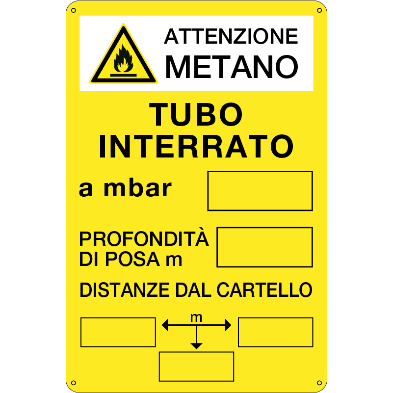 Tubo interrato - Metano