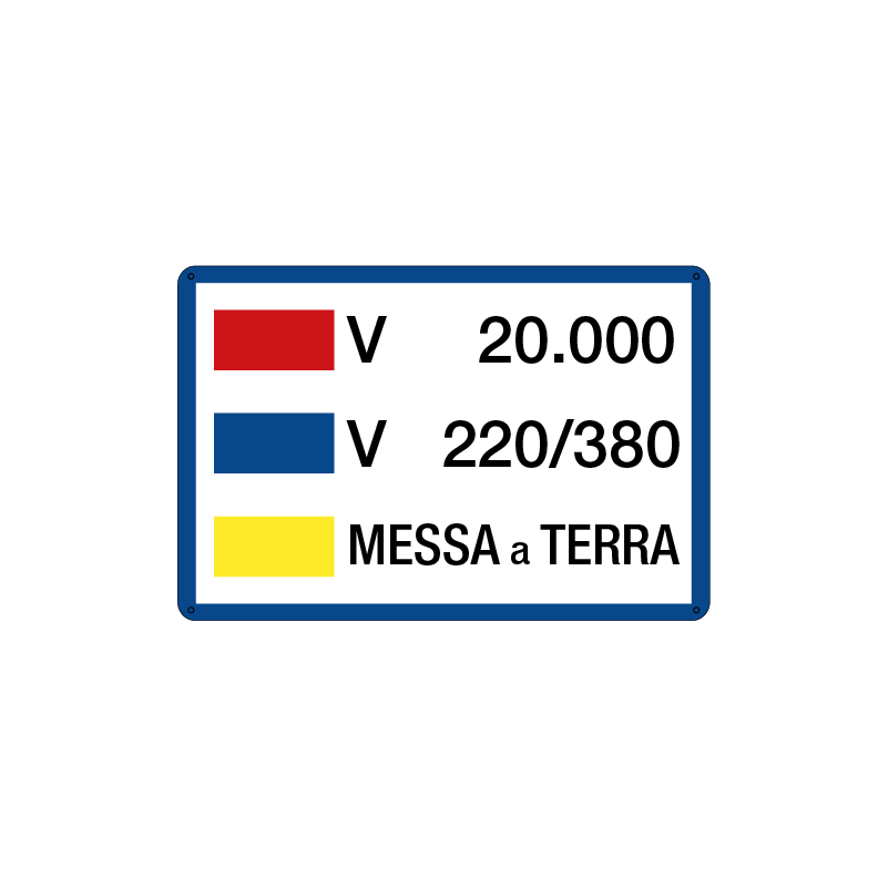 V 20.000 - V 220-380 - Messa a terra