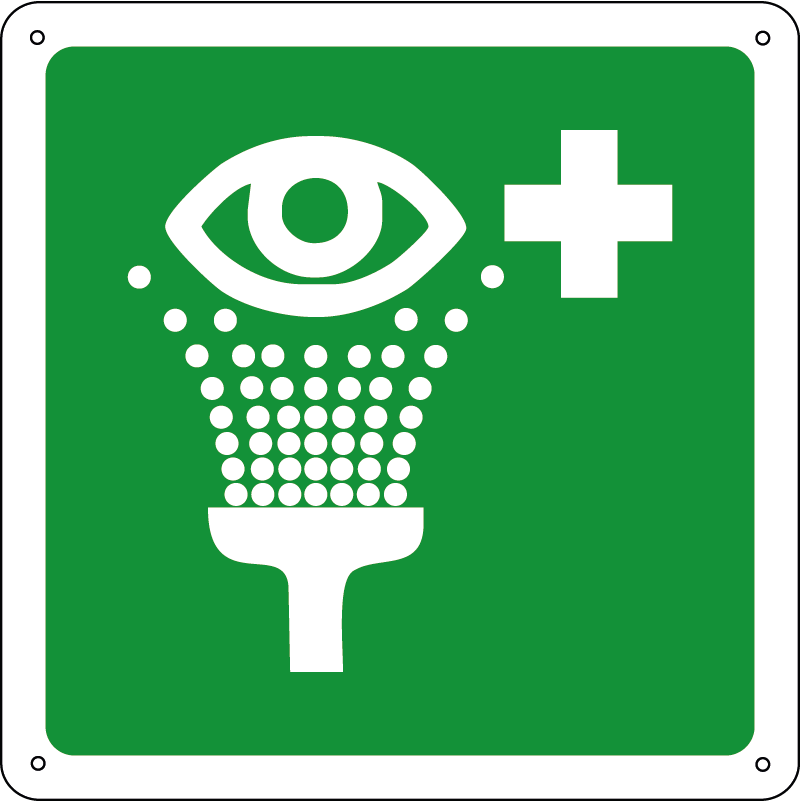 Lavaocchi di emergenza quadrato