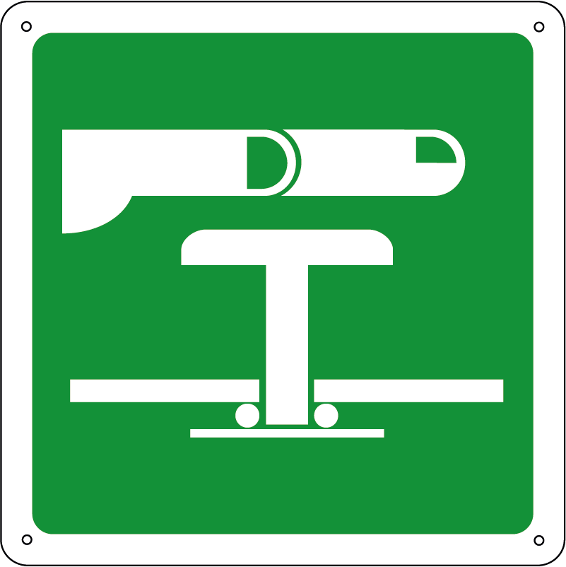 Pulsante per arresto di emergenza quadrato