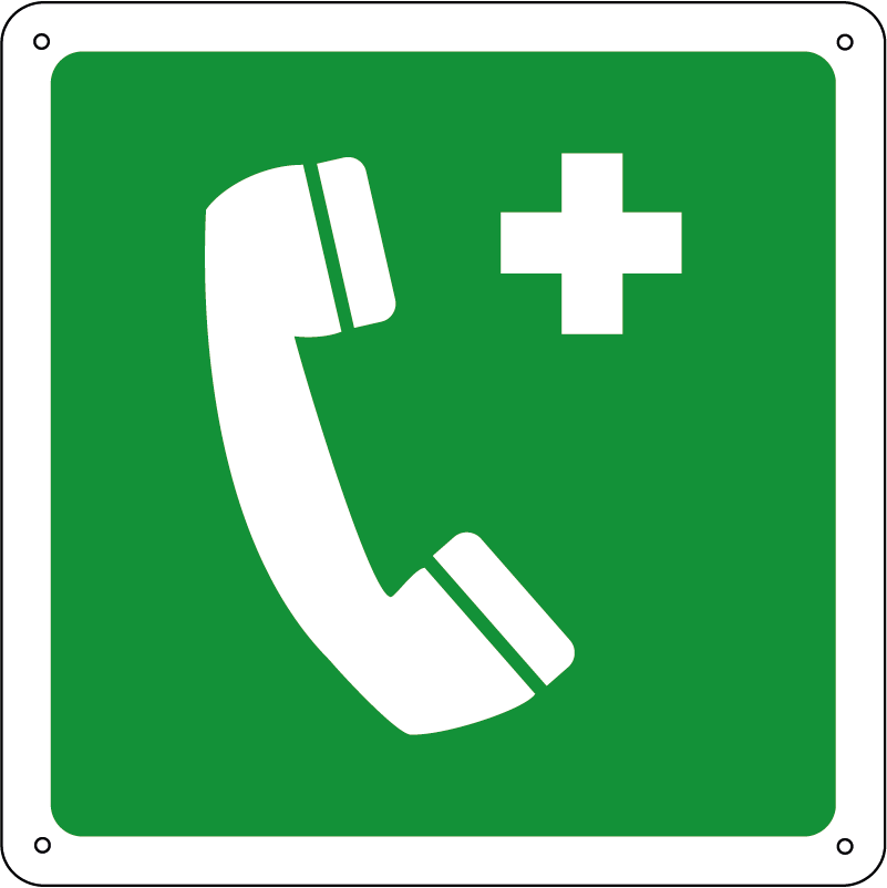 Telefono di emergenza quadrato