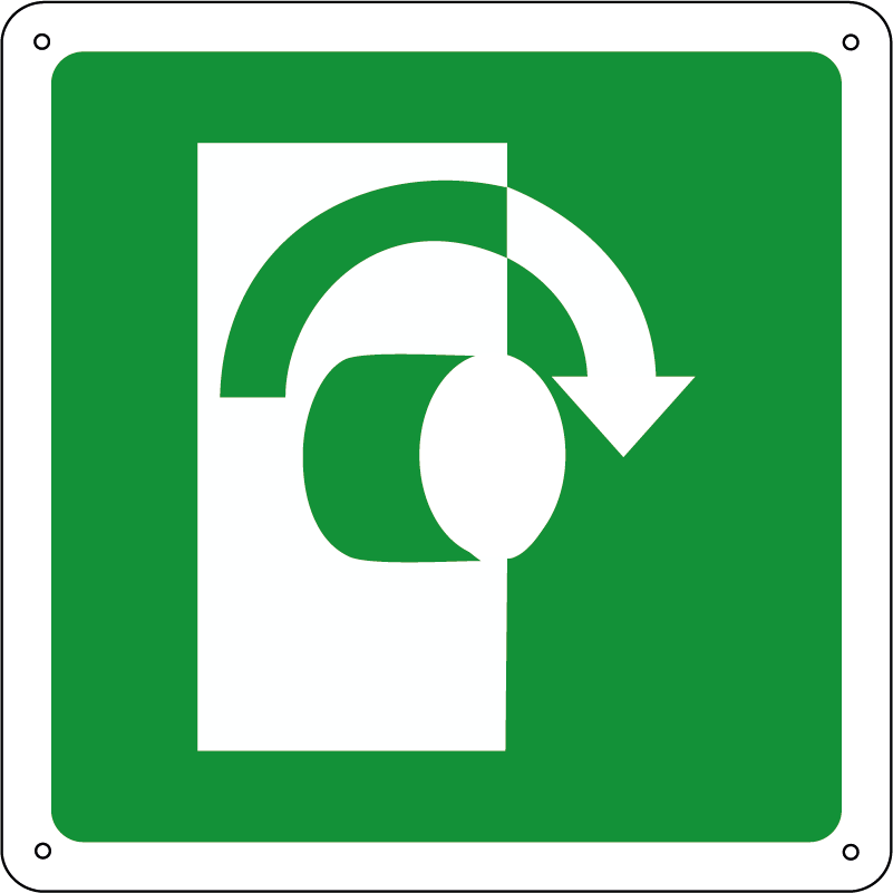 Girare la maniglia in senso orario quadrato