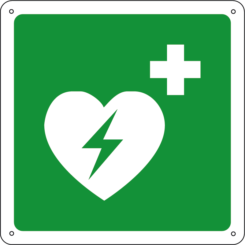 Defibrillatore di emergenza quadrato