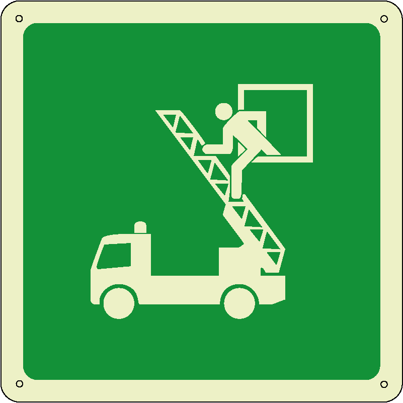 Finestra di salvataggio quadrato luminescente