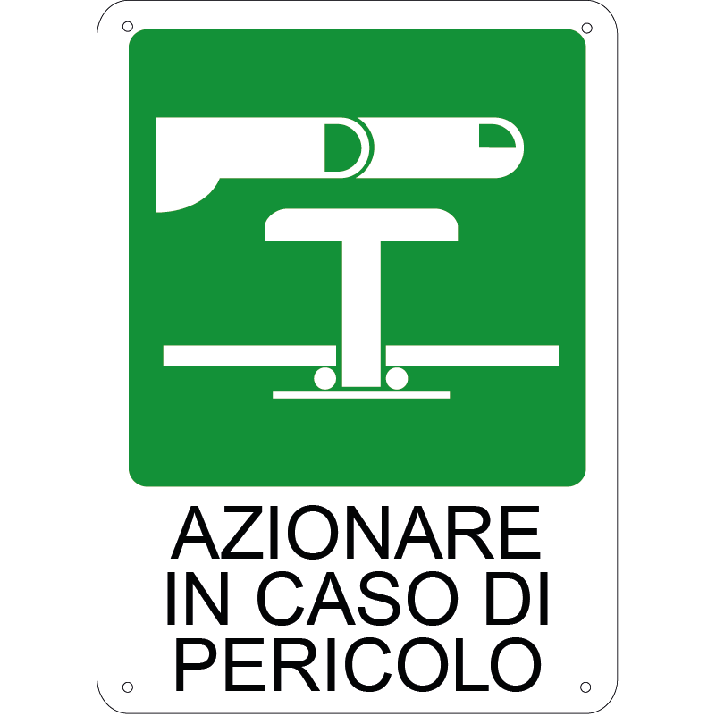 Azionare in caso di pericolo verticale