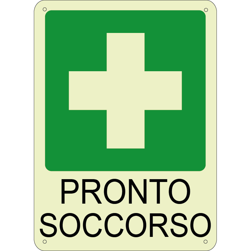 Pronto soccorso verticale luminescente