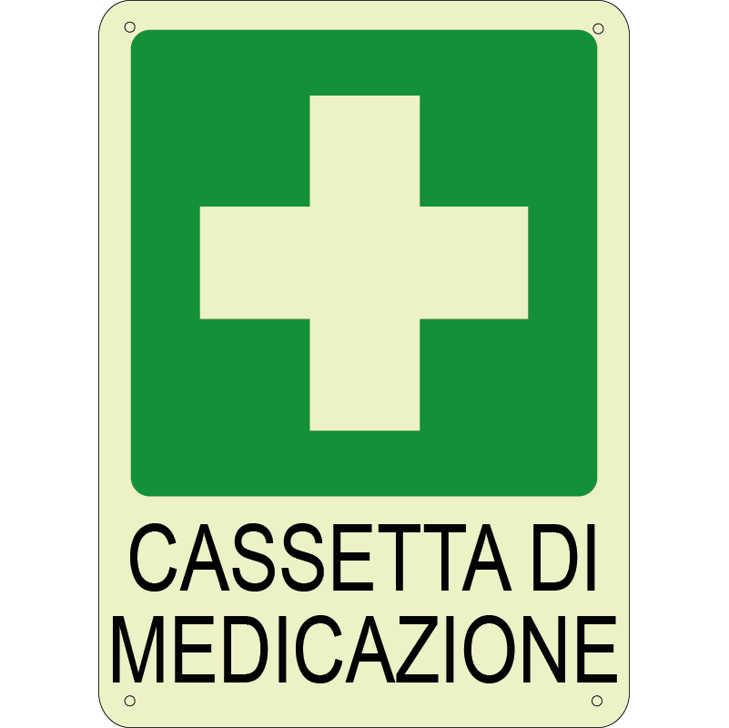 Cassetta di medicazione verticale luminescente