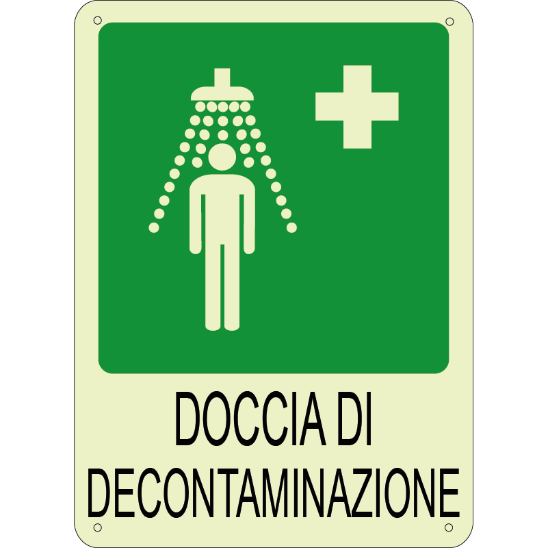 Doccia di decontaminazione verticale luminescente