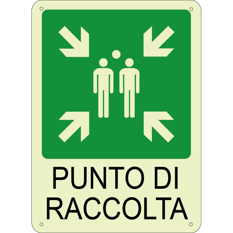 Punto di raccolta verticale luminescente