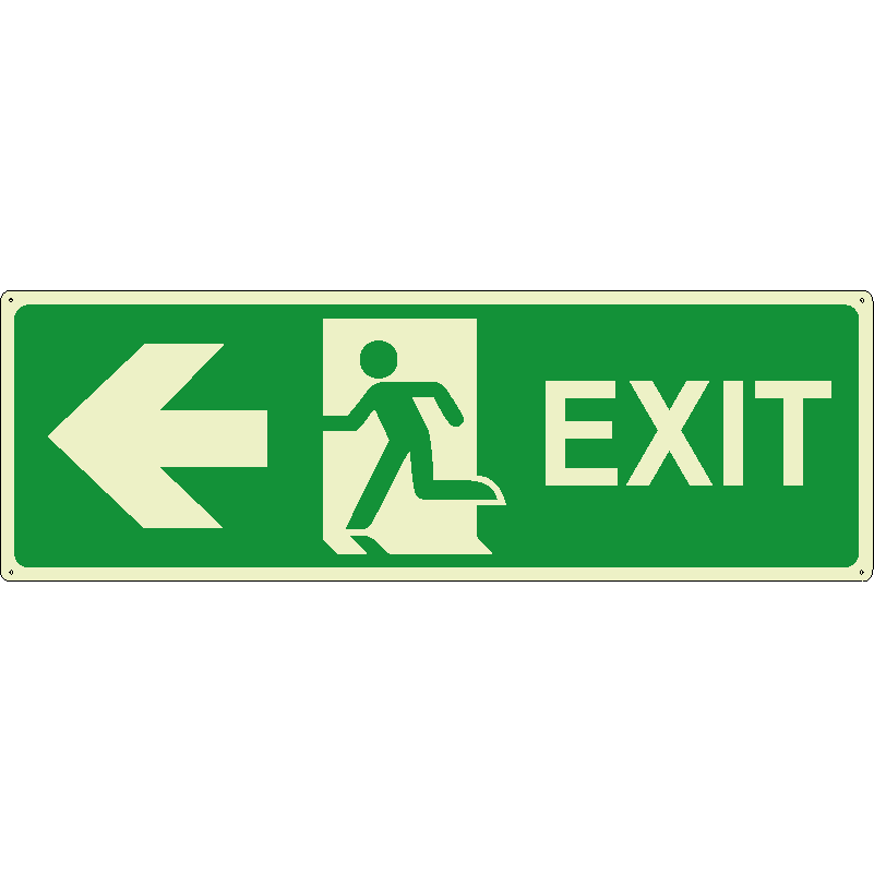 Exit sinistra orizzontale luminescente