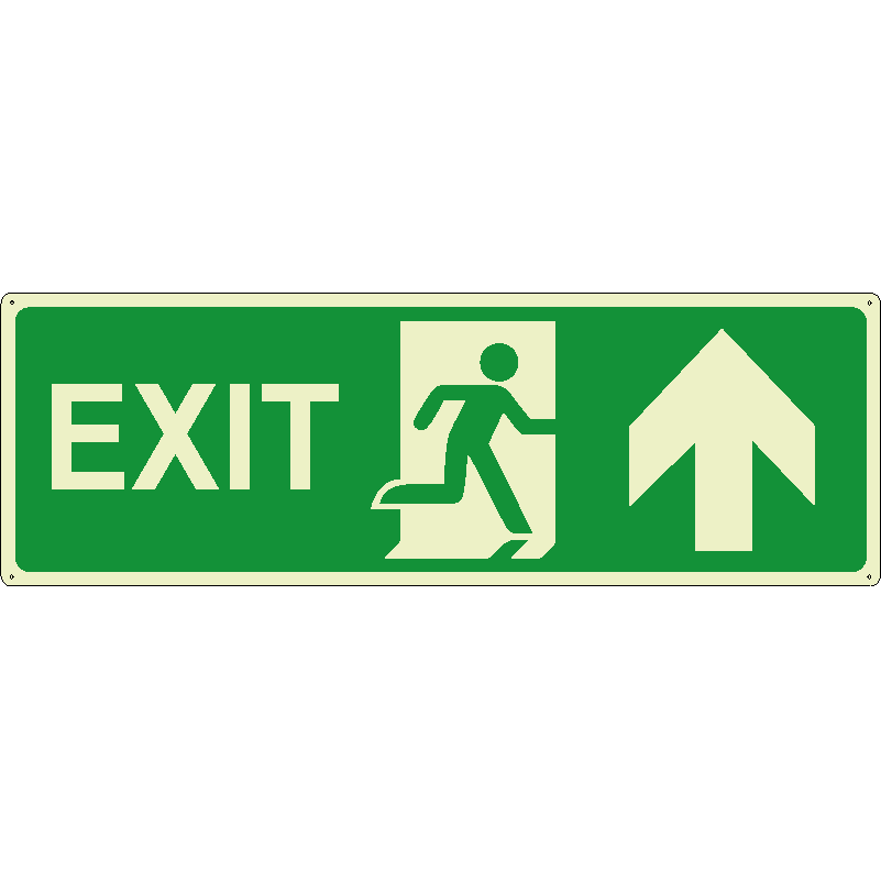 Exit alto orizzontale luminescente