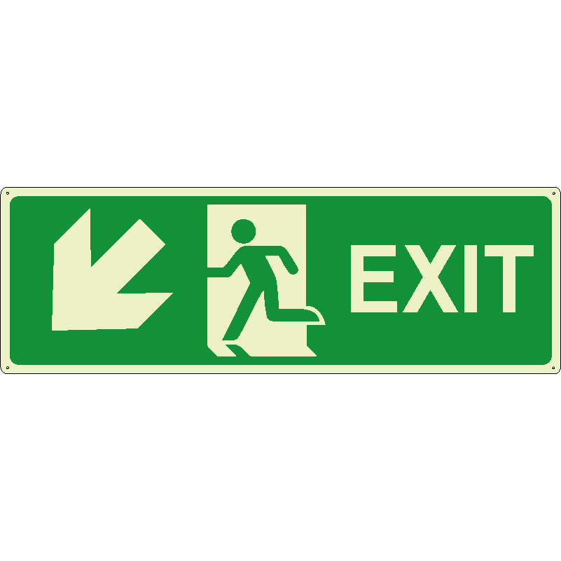 Exit discesa sinistra orizzontale luminescente