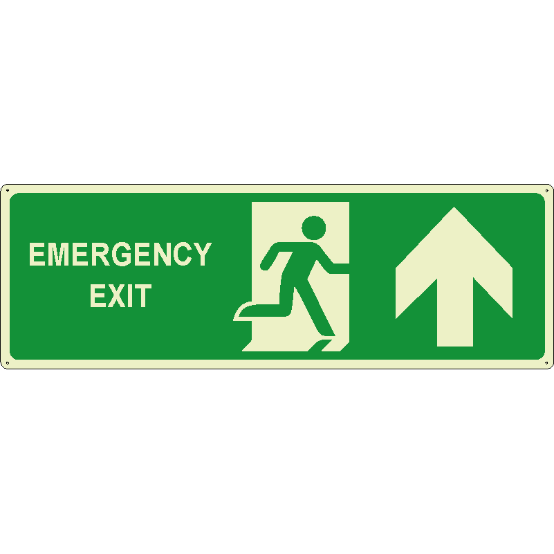 Emergency exit alto orizzontale luminescente
