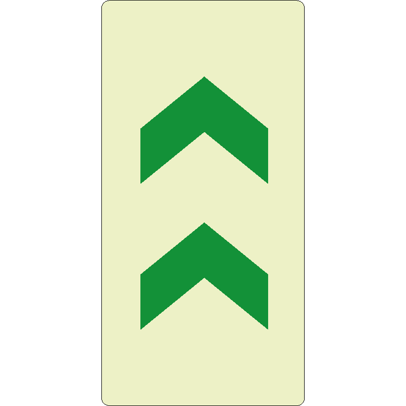 Frecce direzione rettangolare calpestabile luminescente