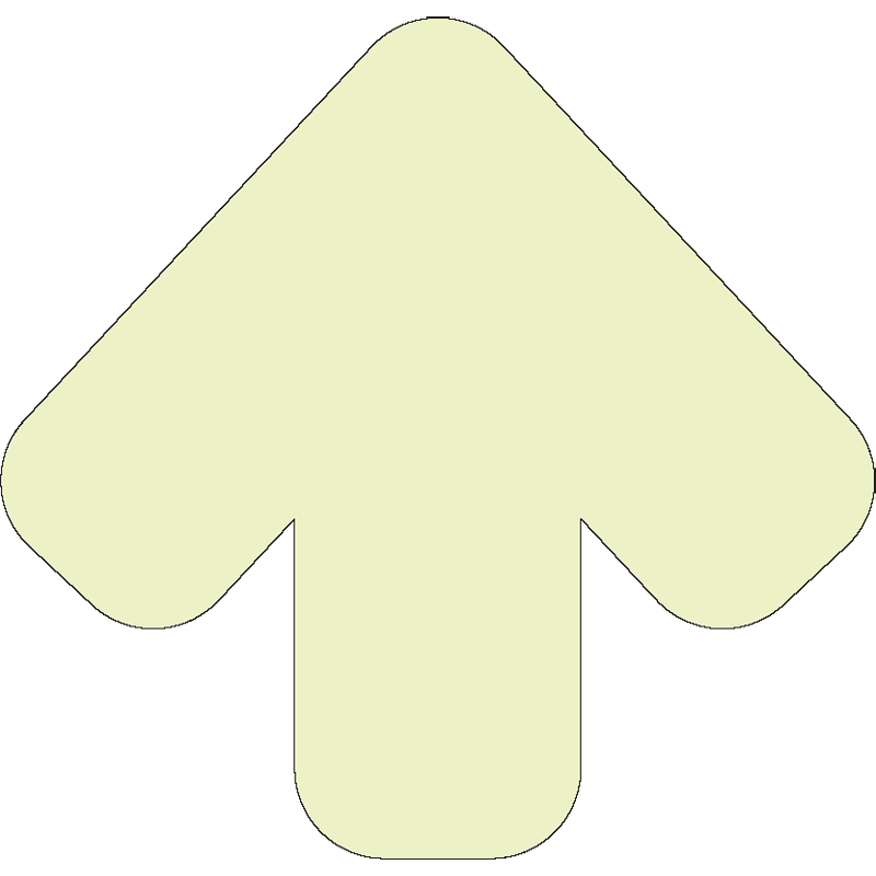 Freccia direzione sagomata calpestabile luminescente